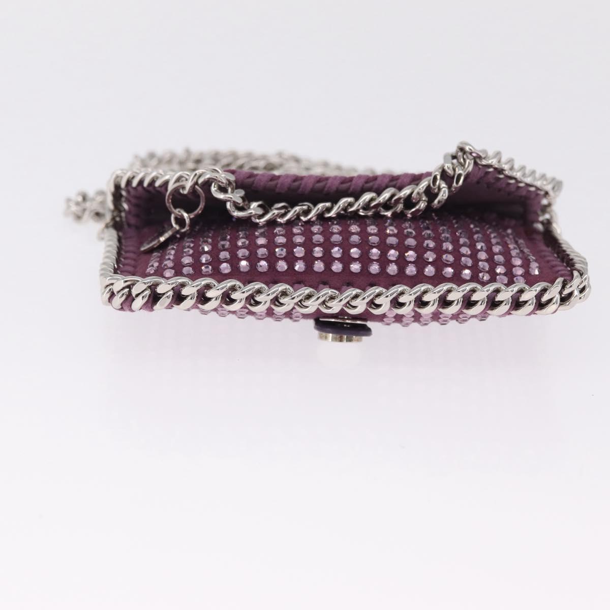 Stella McCartney Falabella Chain Shoulder Pouch Polyester Purple Auth 214701A
