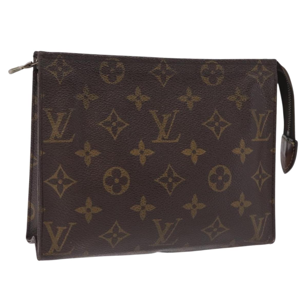 LOUIS VUITTON Monogram Poche Toilette 19 Pouch M47544 LV Auth 214707