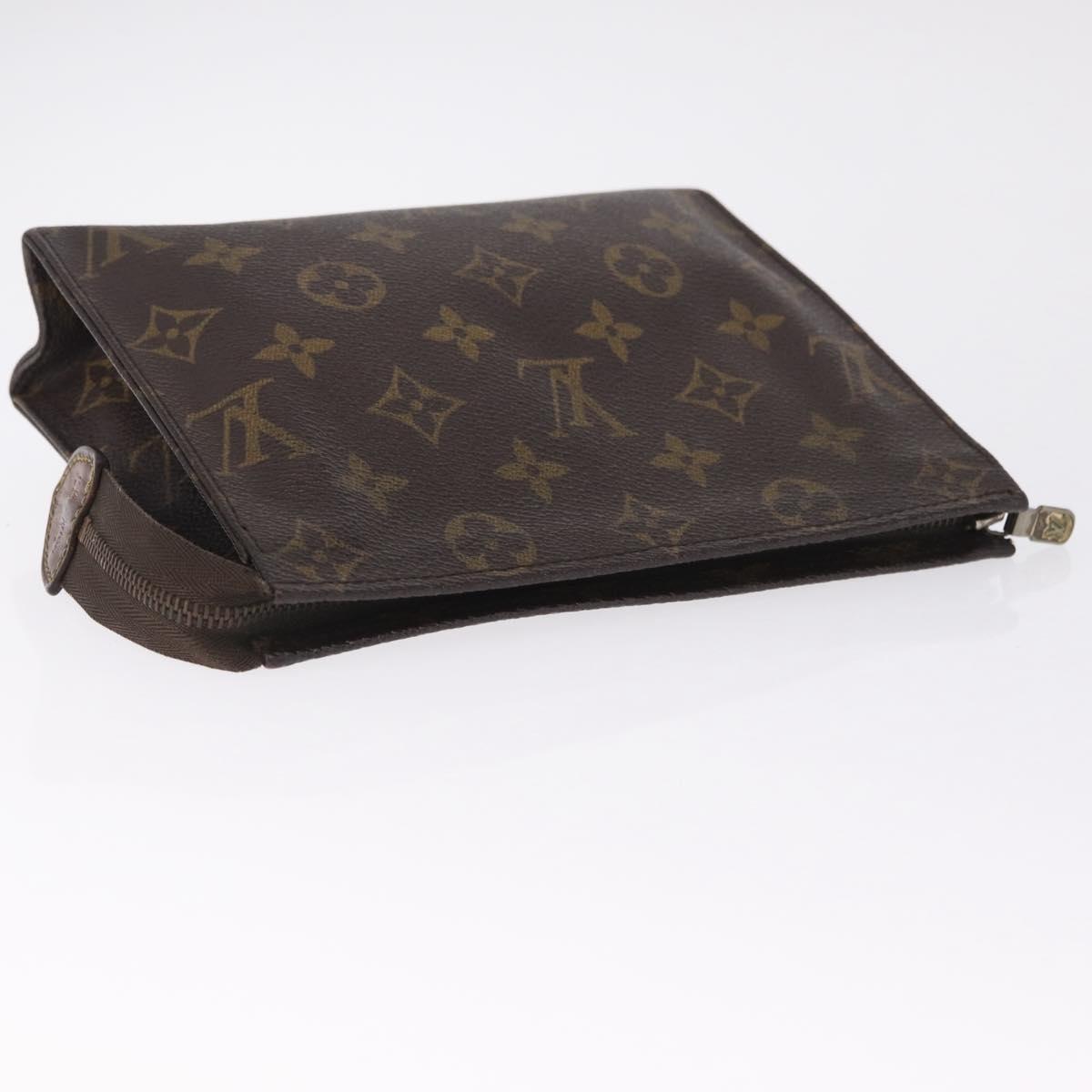 LOUIS VUITTON Monogram Poche Toilette 19 Pouch M47544 LV Auth 214707