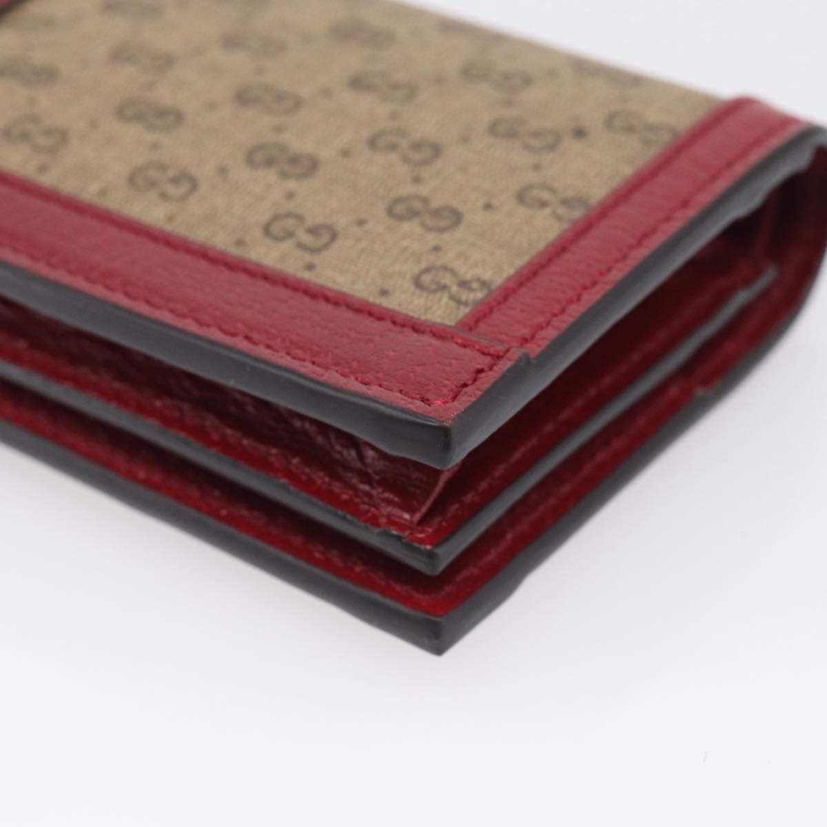 GUCCI Micro GG Supreme GG Marmont Doraemon Wallet PVC Beige 654541 Auth 214723M