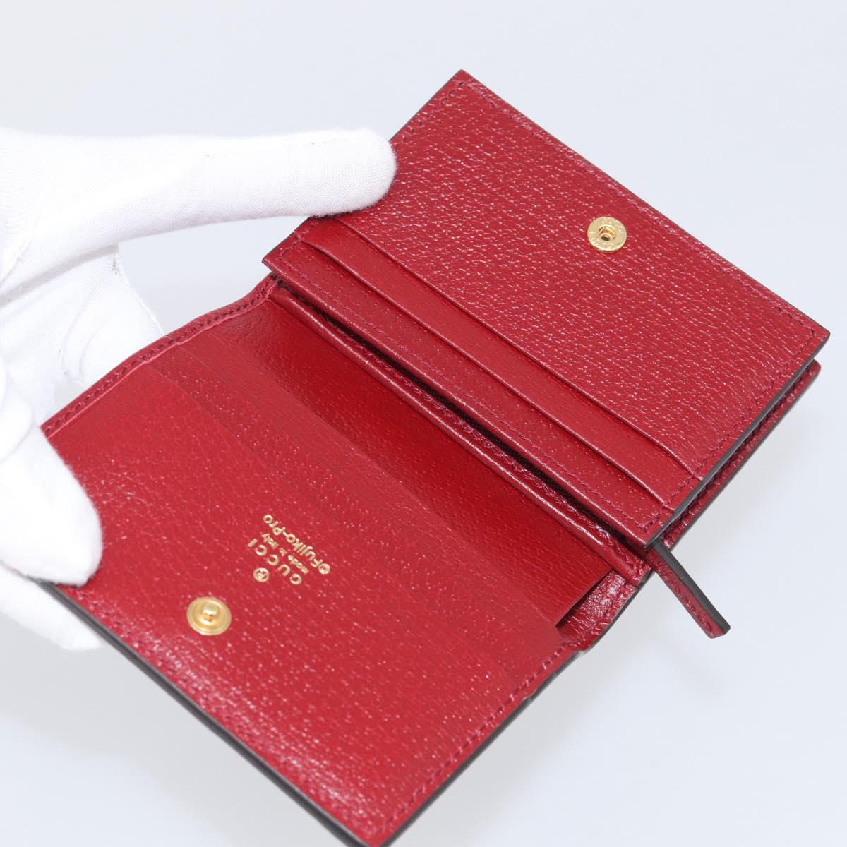 GUCCI Micro GG Supreme GG Marmont Doraemon Wallet PVC Beige 654541 Auth 214723M