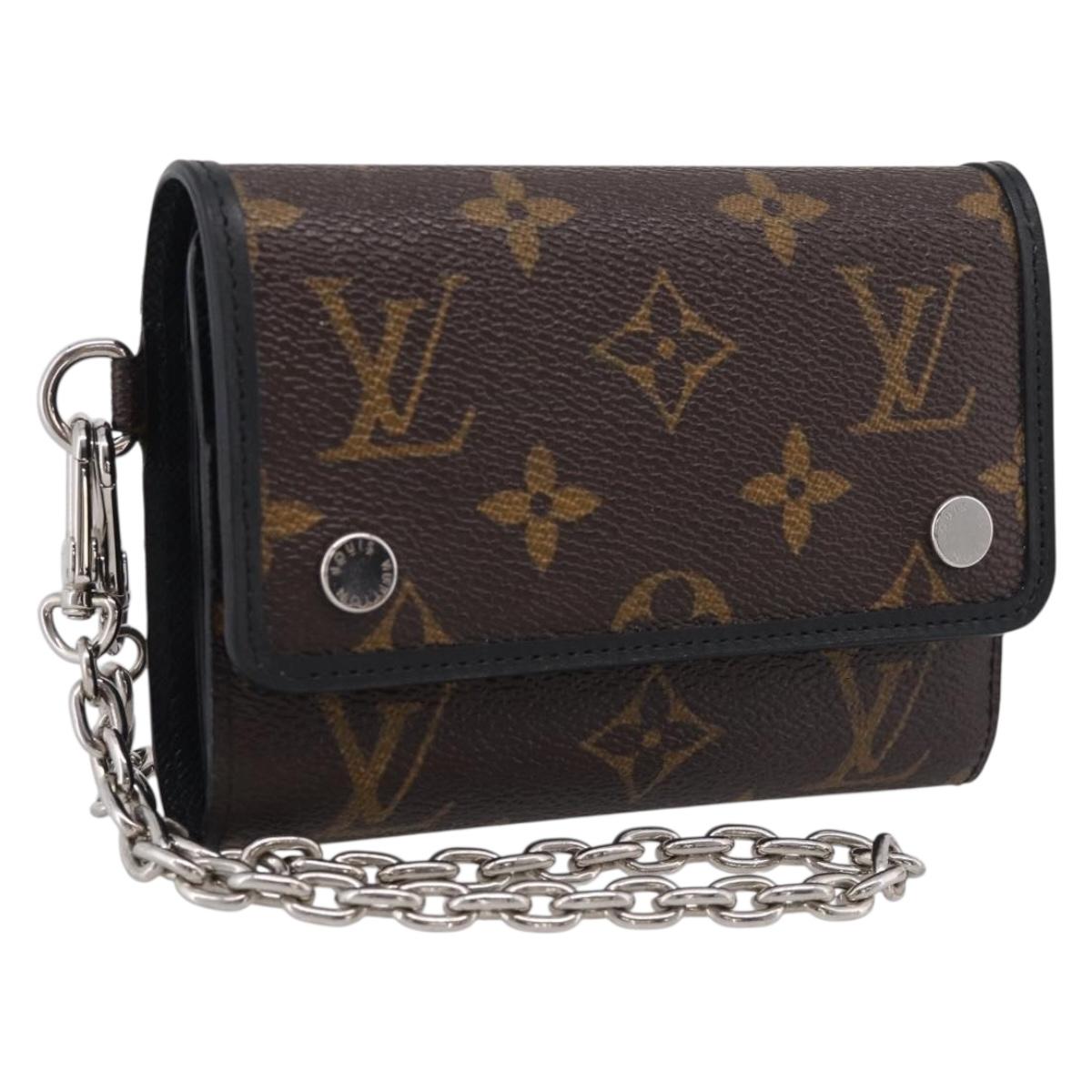 LOUIS VUITTON Monogram Macassar Porte Feuille Compact Wallet M60167 Auth 214724V