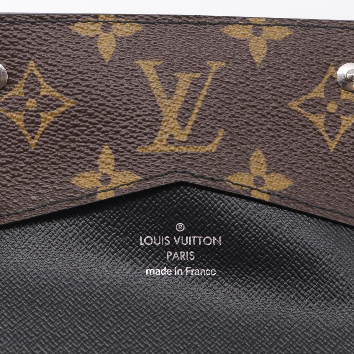LOUIS VUITTON Monogram Macassar Porte Feuille Compact Wallet M60167 Auth 214724V