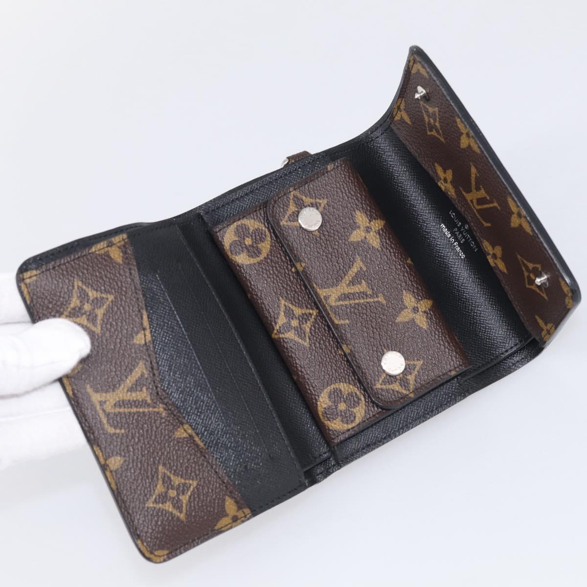 LOUIS VUITTON Monogram Macassar Porte Feuille Compact Wallet M60167 Auth 214724V