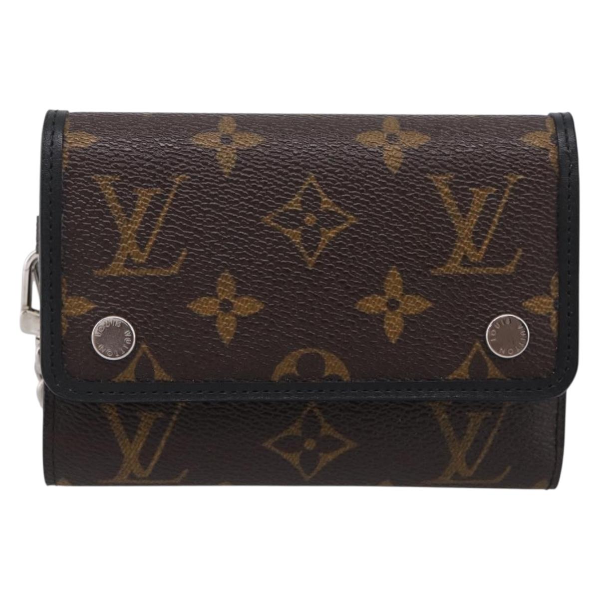 LOUIS VUITTON Monogram Macassar Porte Feuille Compact Wallet M60167 Auth 214724V