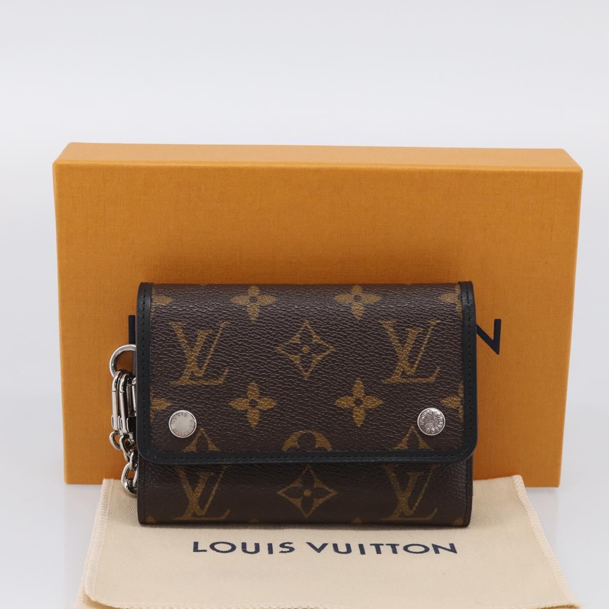 LOUIS VUITTON Monogram Macassar Porte Feuille Compact Wallet M60167 Auth 214724V