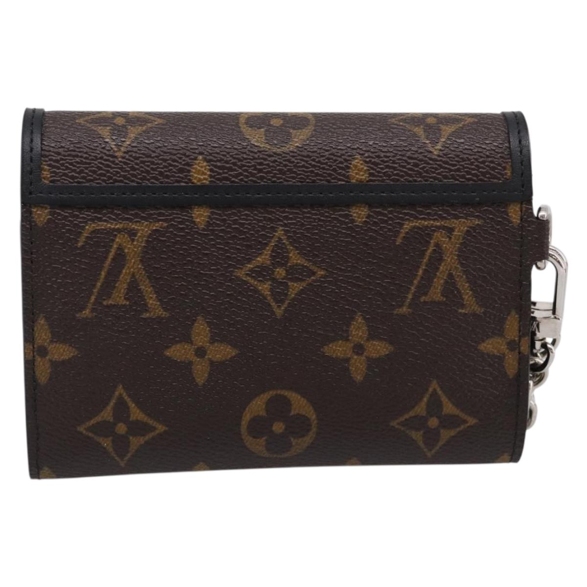 LOUIS VUITTON Monogram Macassar Porte Feuille Compact Wallet M60167 Auth 214724V