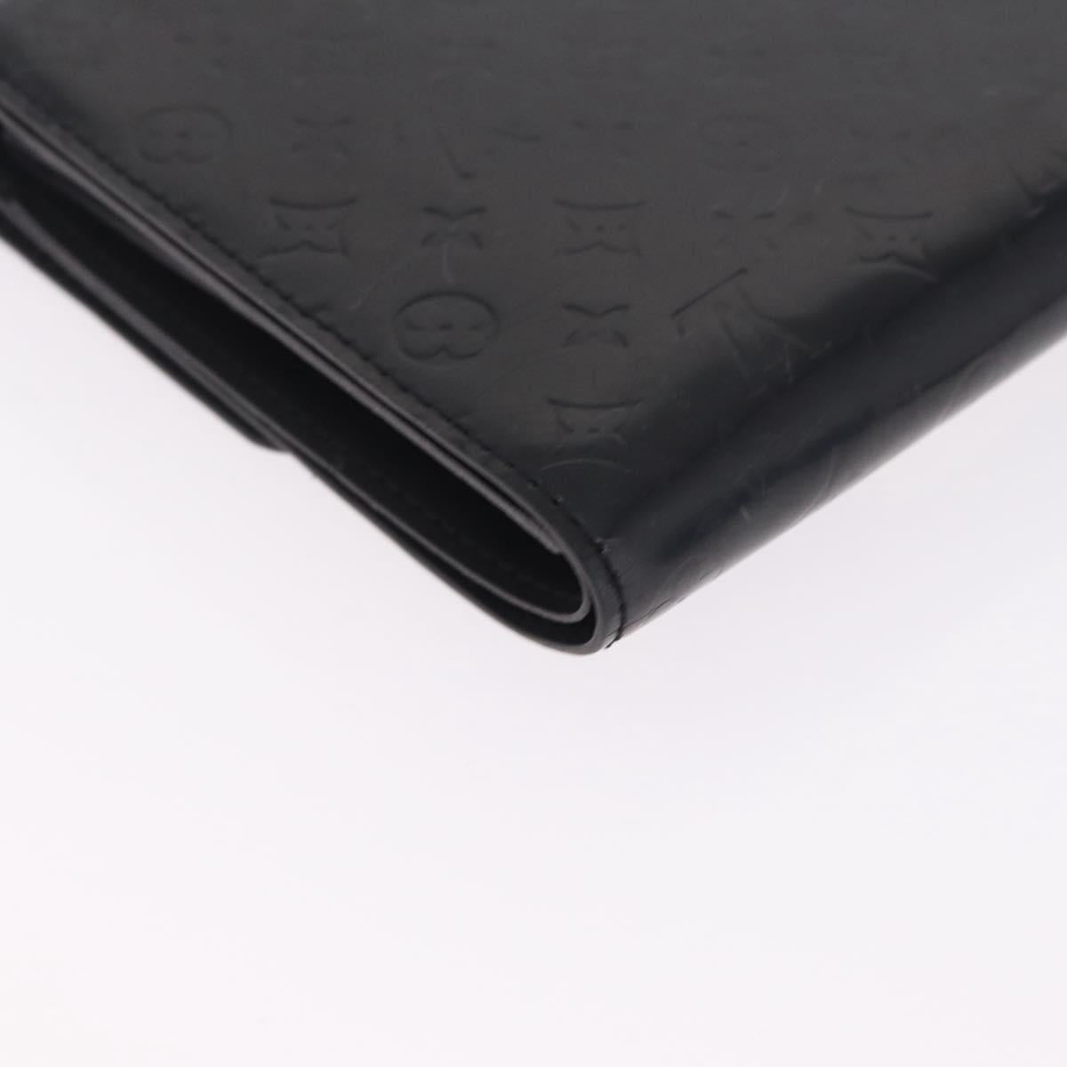 LOUIS VUITTON Monogram Lace Anushka PM Wallet Black M92232 LV Auth 214732