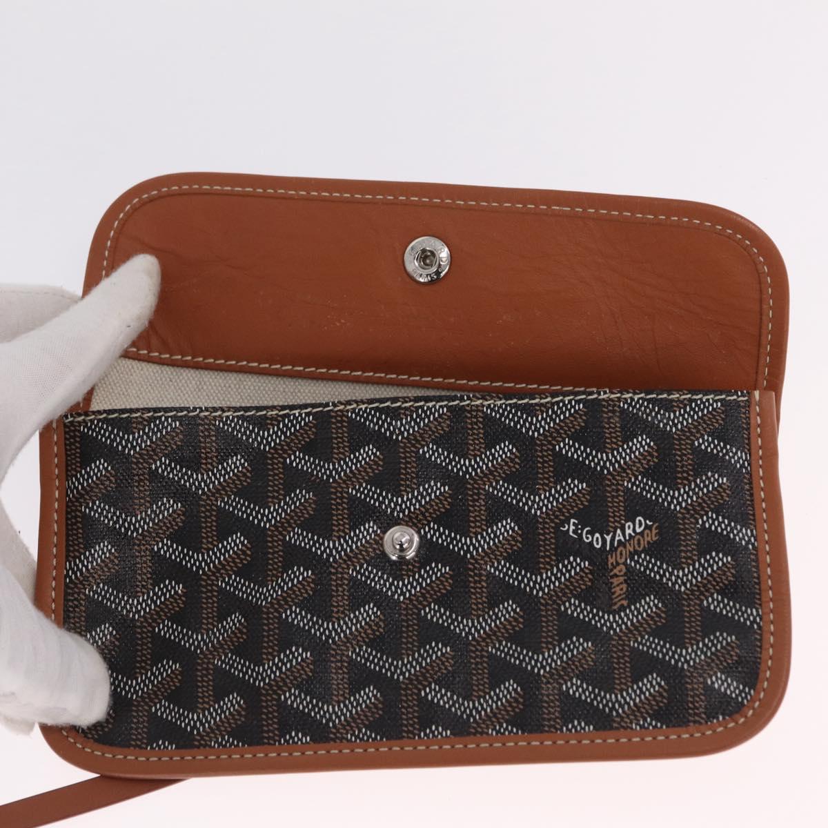 Goyard Herringbone Saint Louis PM Tote Bag PVC Black Silver Auth 214743