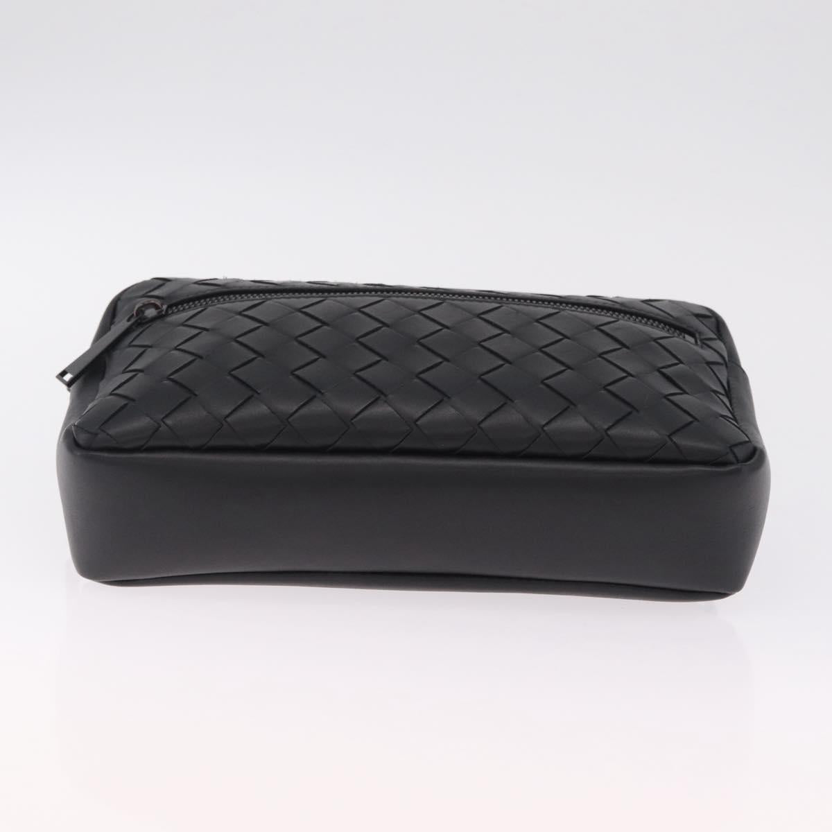 Bottega Veneta INTRECCIATO Body Bag Leather Black Auth 214800V