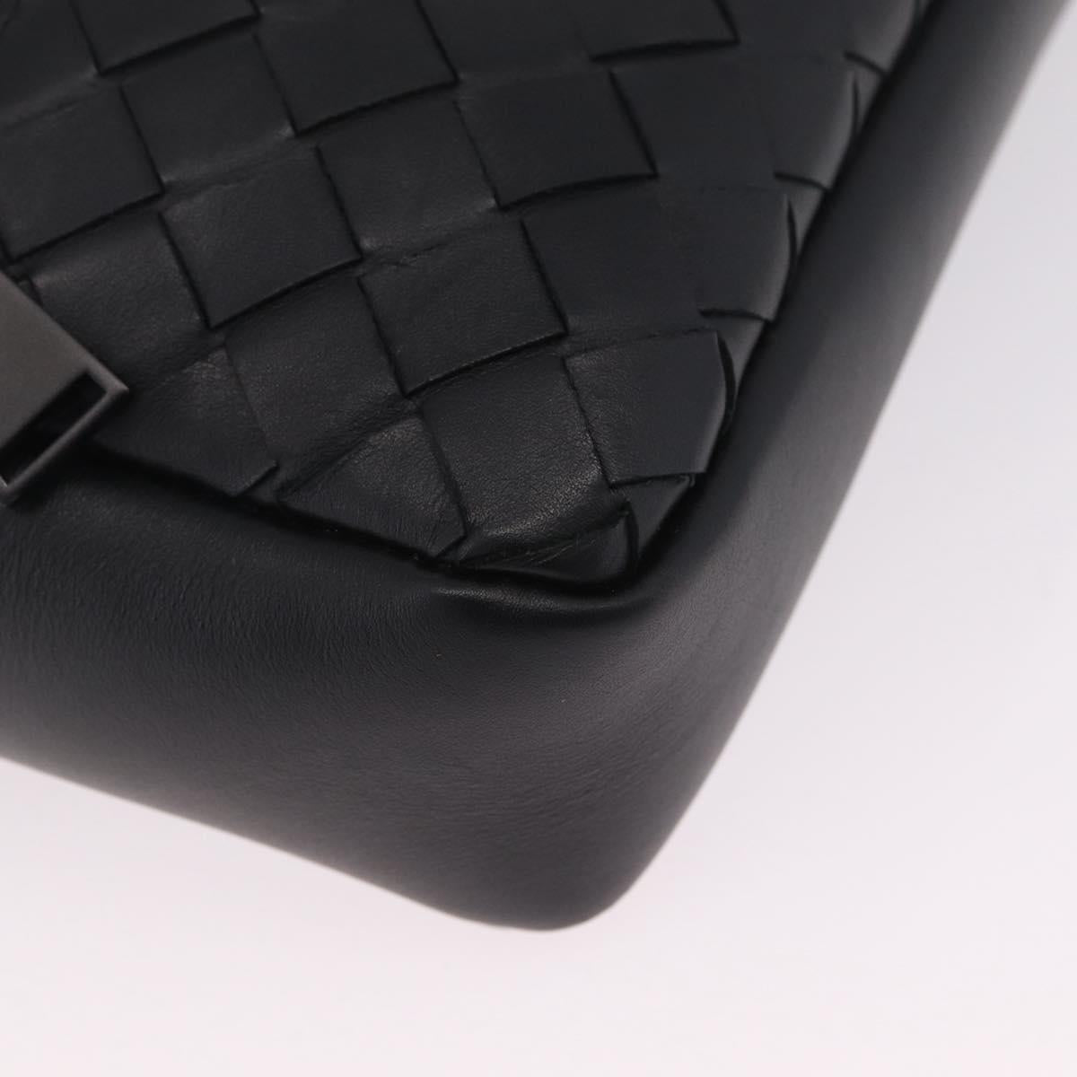 Bottega Veneta INTRECCIATO Body Bag Leather Black Auth 214800V
