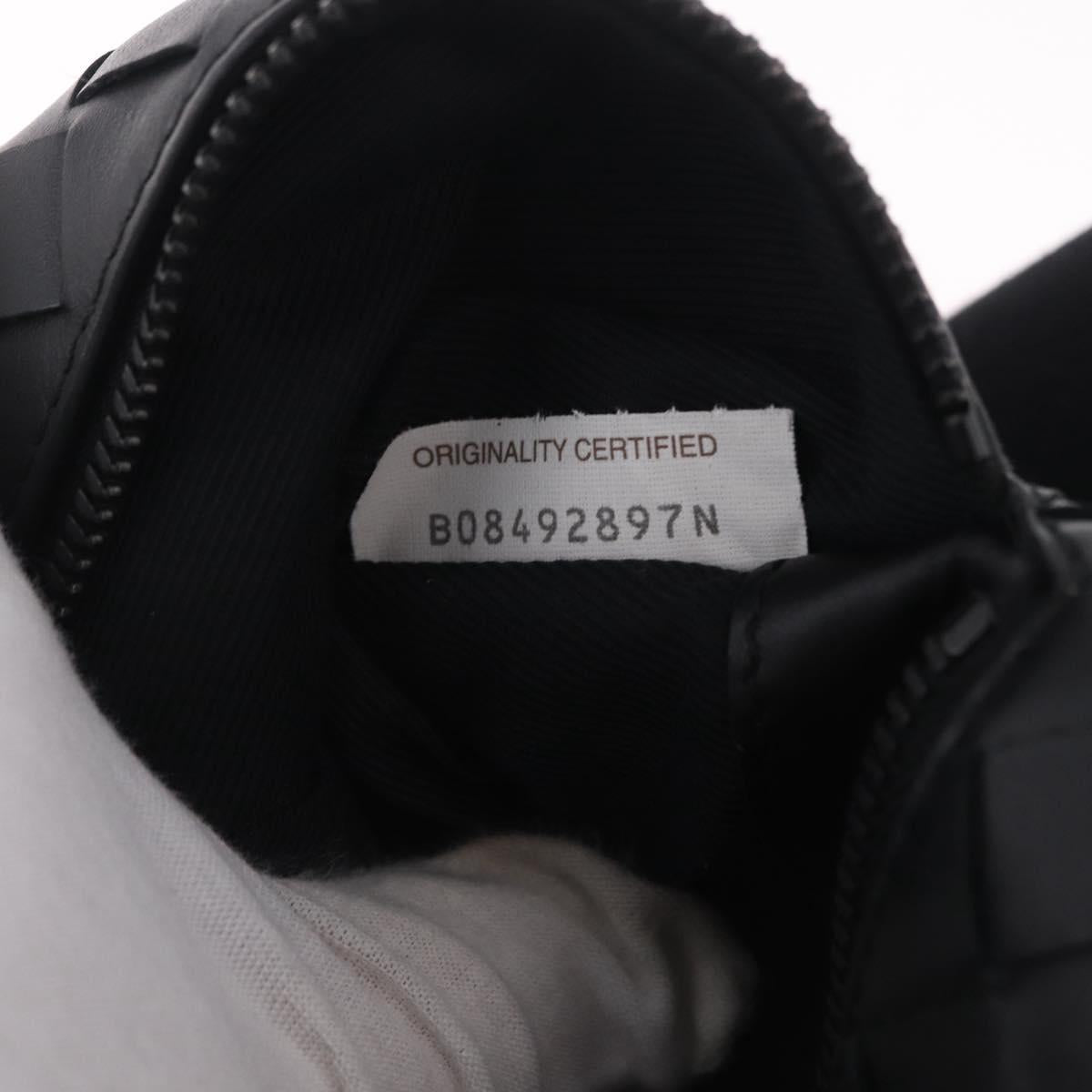 Bottega Veneta INTRECCIATO Body Bag Leather Black Auth 214800V