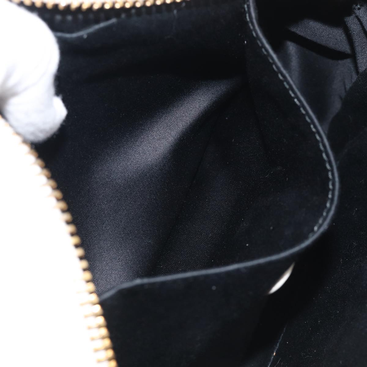 Miu Miu Matelasse Arkadi Hand Bag Leather 2way White Gold Auth 214802M