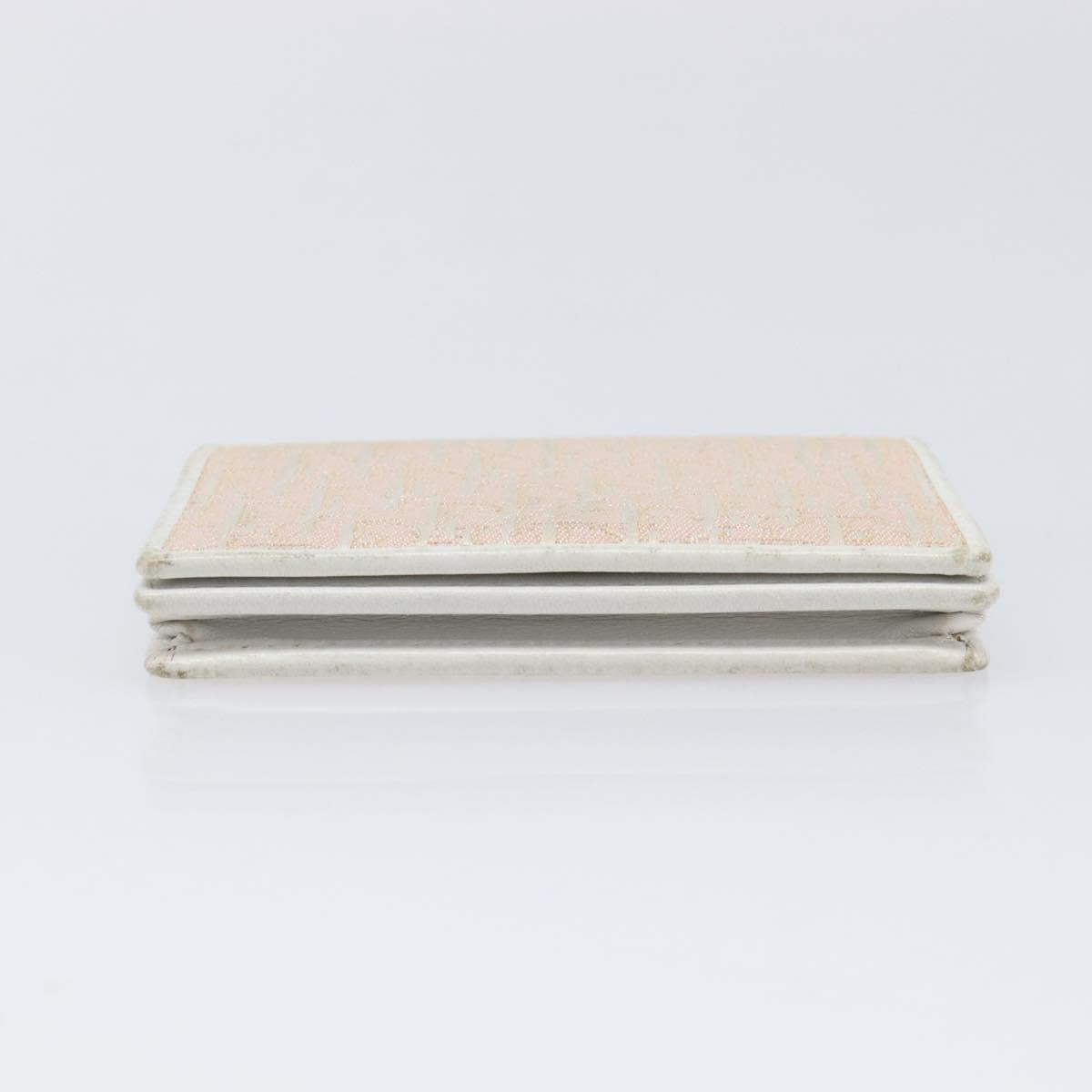 Christian Dior Trotter Canvas Card Case Pink Auth 214933A