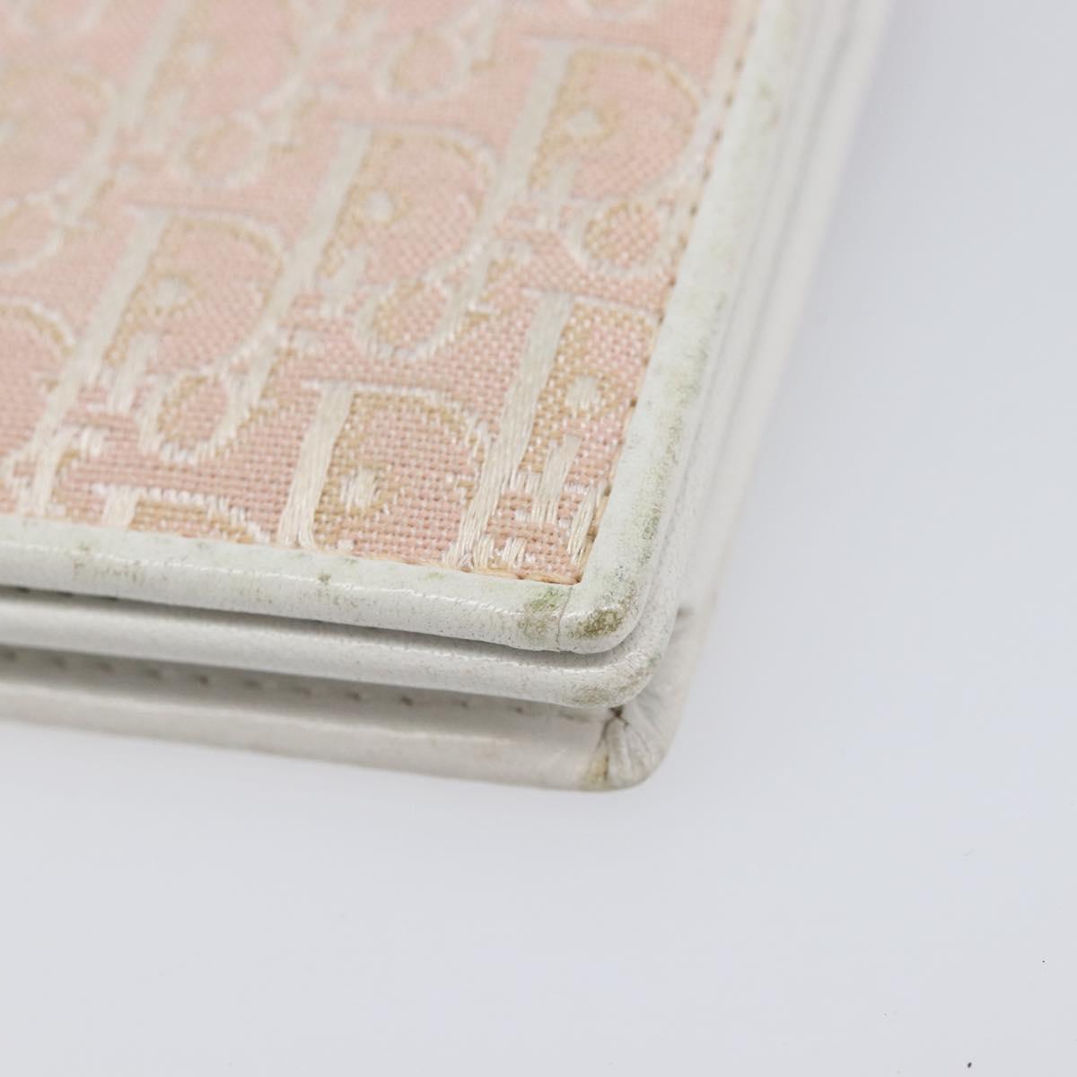 Christian Dior Trotter Canvas Card Case Pink Auth 214933A
