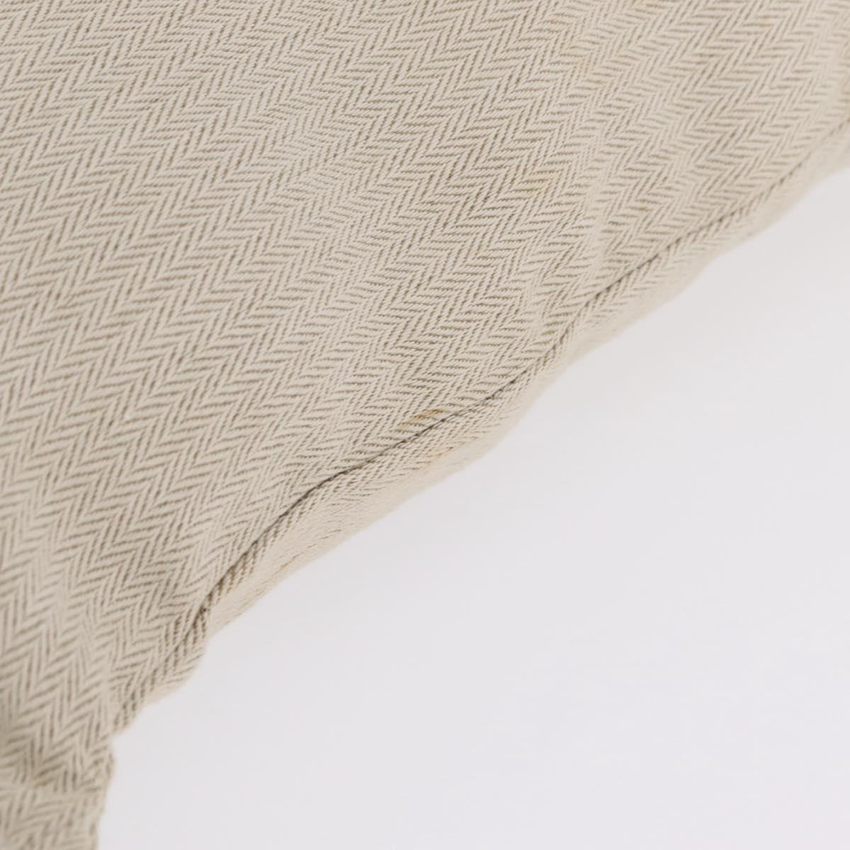 HERMES Aline PM Shoulder Bag Canvas Beige Gold Auth 214942A