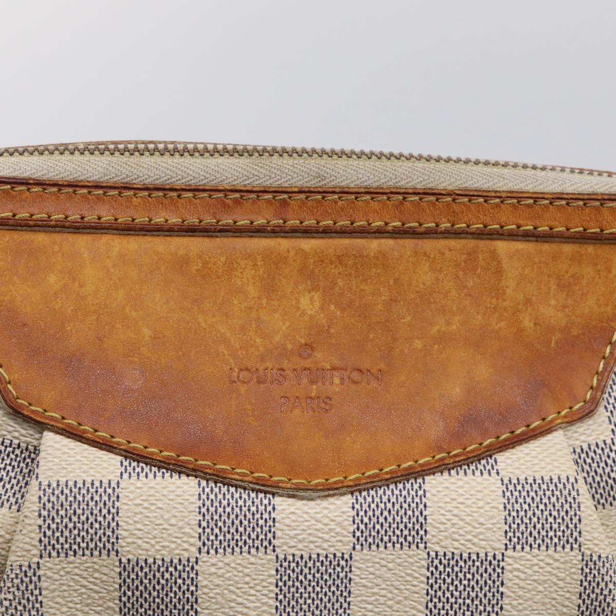 LOUIS VUITTON Damier Azur Siracusa PM Shoulder Bag N41113 LV Auth 214953