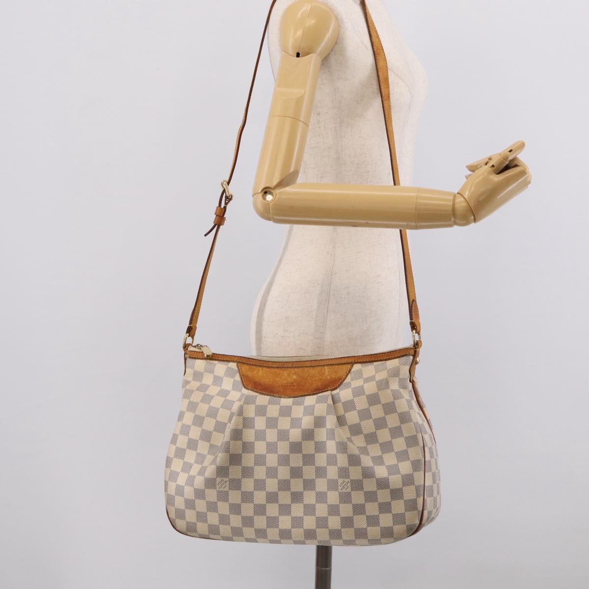 LOUIS VUITTON Damier Azur Siracusa PM Shoulder Bag N41113 LV Auth 214953