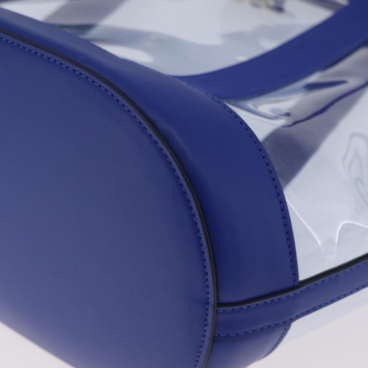 kate spade Tote Bag Leather Vinyl Blue Auth 214957A