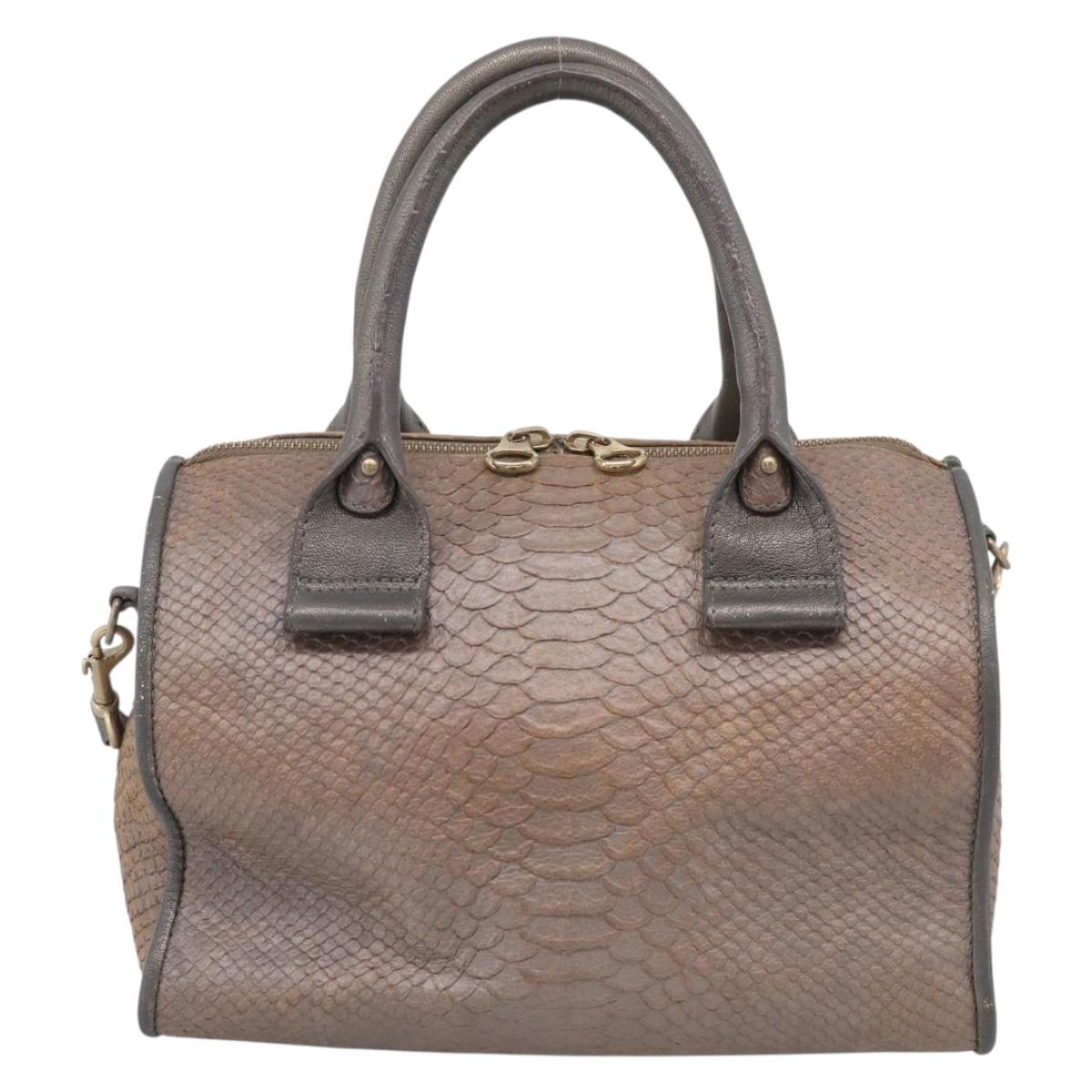 See By Chloe Shoulder Bag Leather Beige Gold Auth 214967A