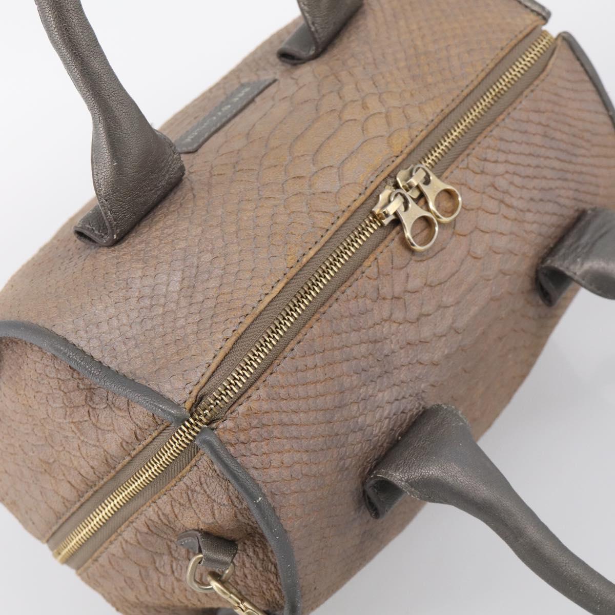 See By Chloe Shoulder Bag Leather Beige Gold Auth 214967A