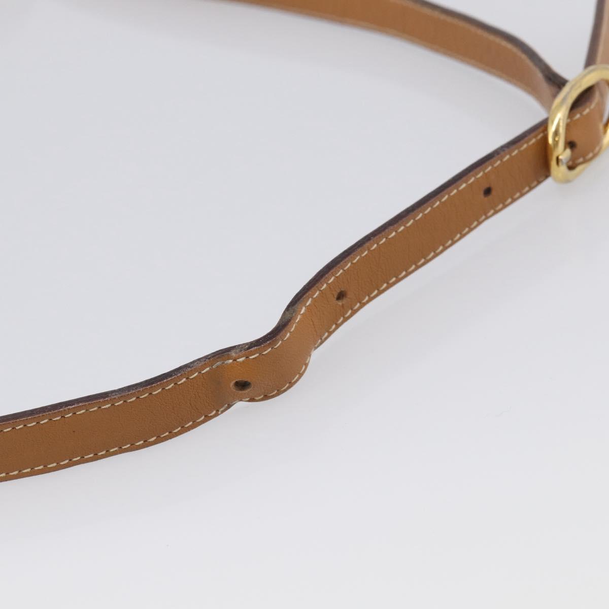 GUCCI Micro GG Supreme Shoulder Bag PVC Beige Gold Auth 215187