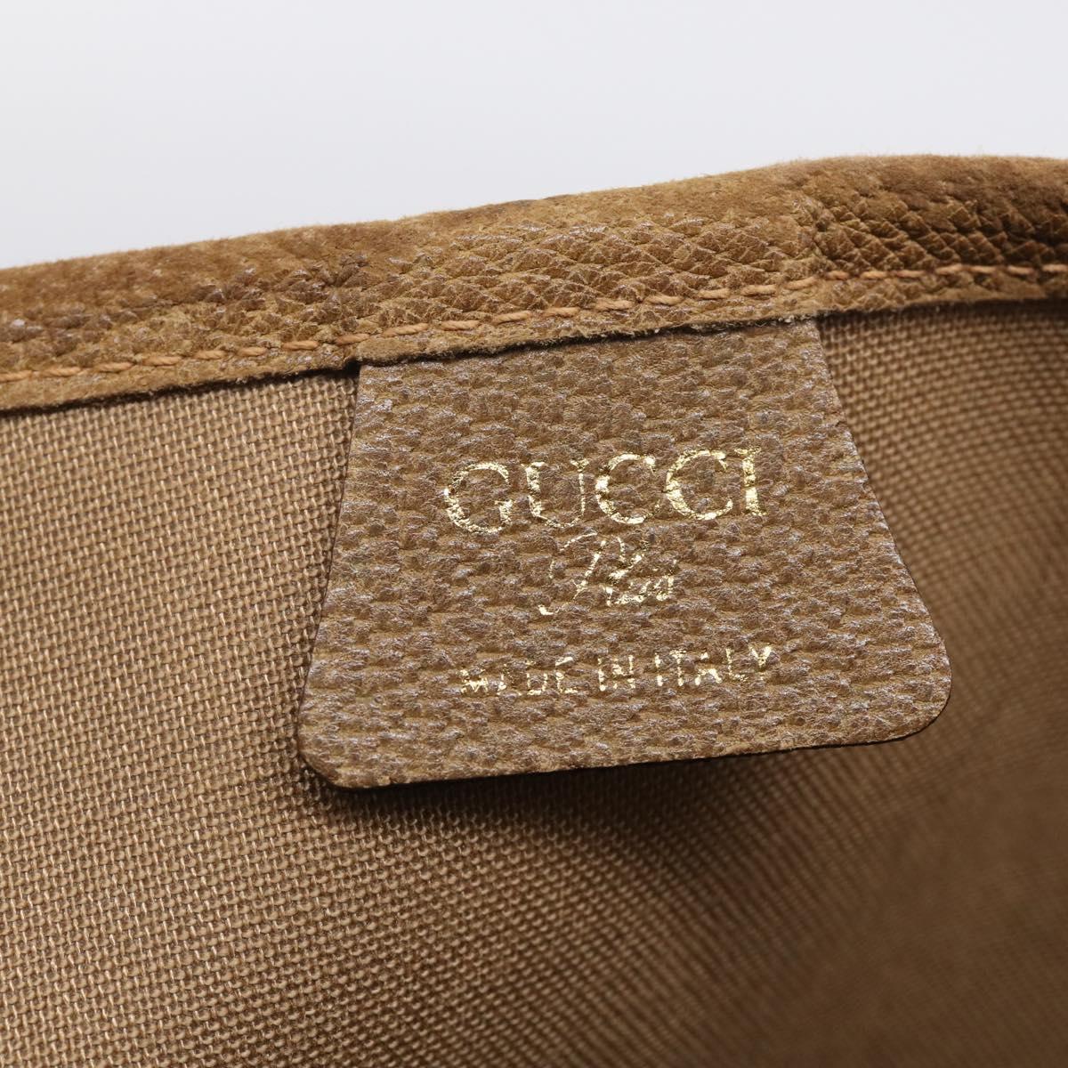 GUCCI GG Plus Supreme Tote Bag PVC Beige Gold Auth 215189