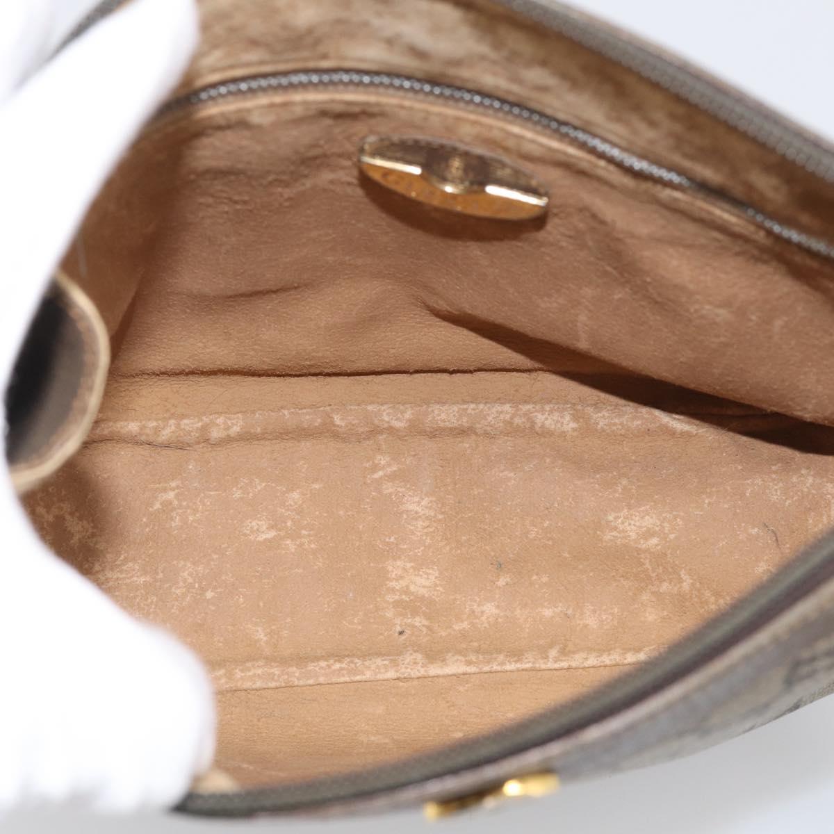 GUCCI GG Plus Supreme Shoulder Bag PVC Leather Beige Gold Auth 215190