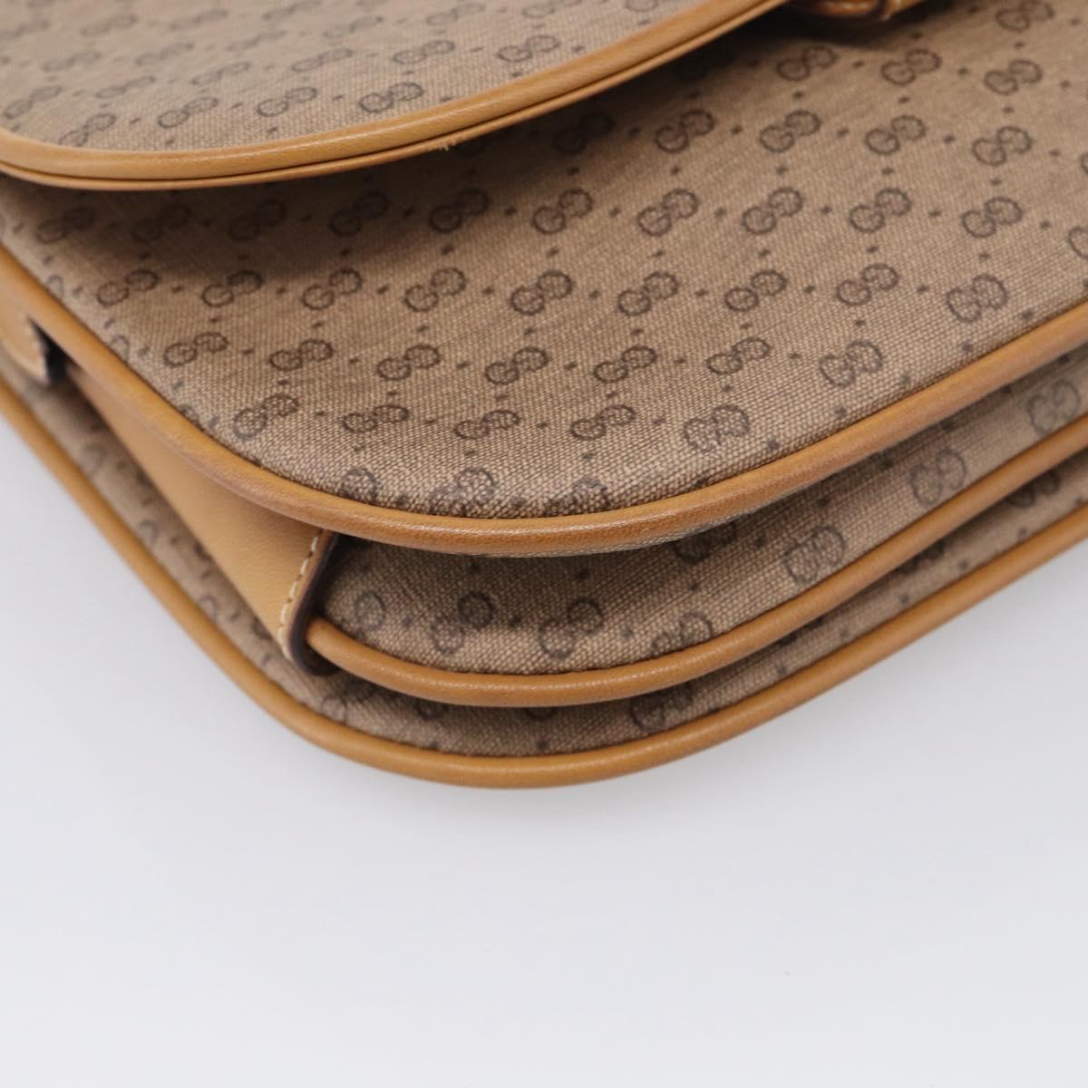 GUCCI Micro GG Supreme Shoulder Bag PVC Beige Gold 001 406 1780 Auth 215197