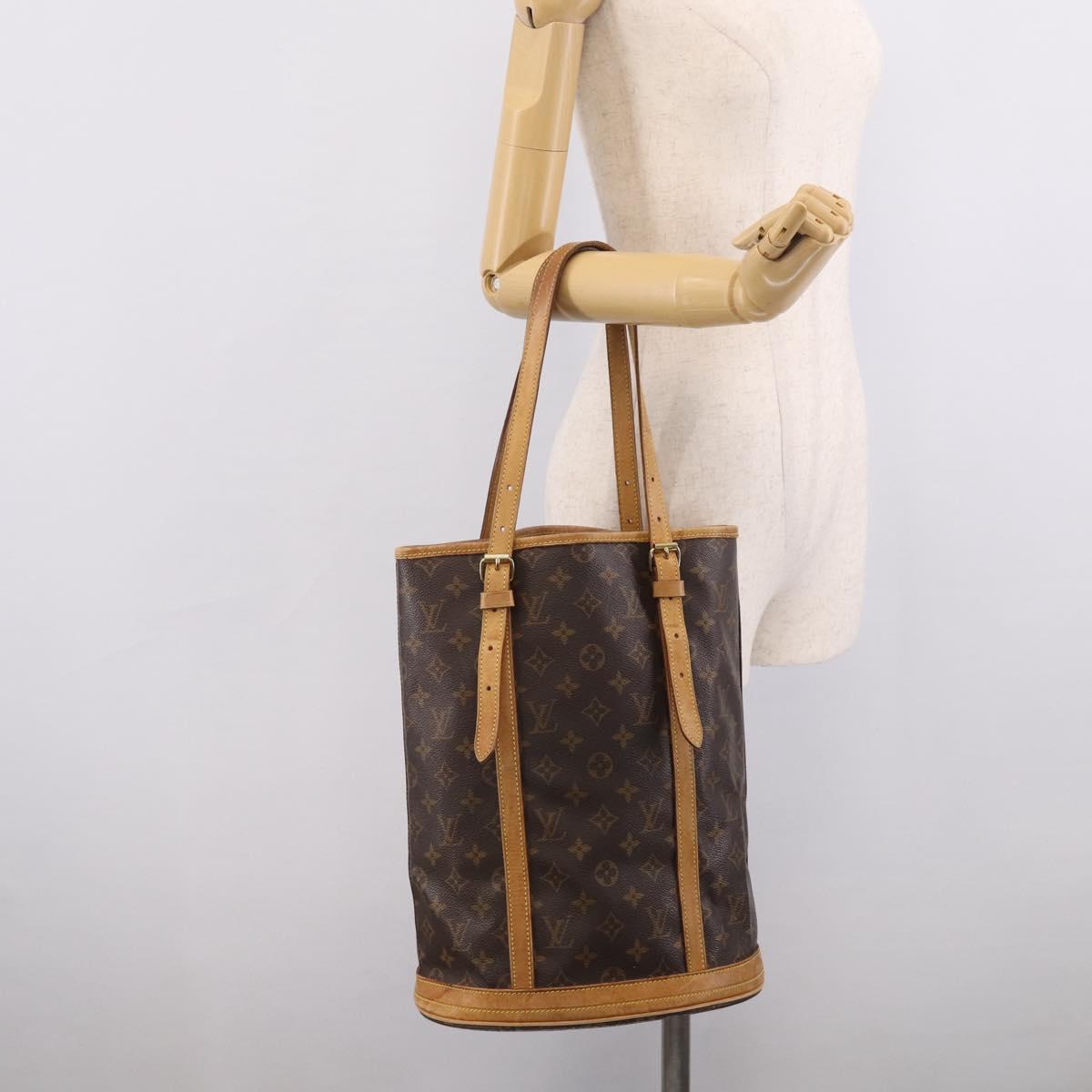 LOUIS VUITTON Monogram Bucket GM Shoulder Bag M42236 LV Auth 215208
