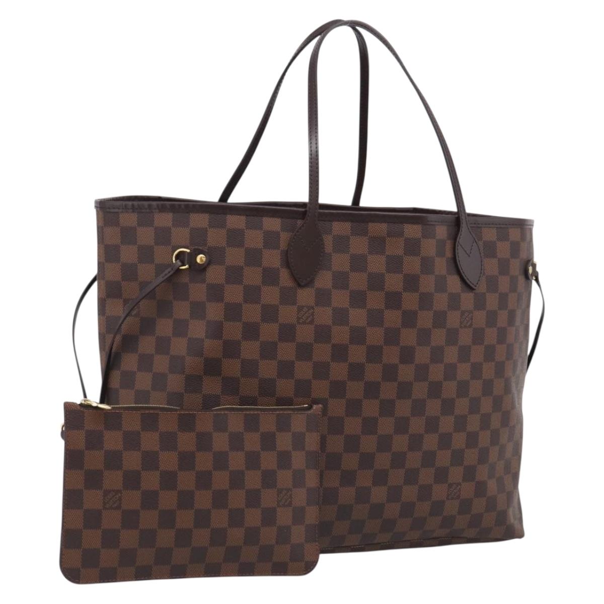 LOUIS VUITTON Damier Ebene Neverfull GM Tote Bag N51106 LV Auth 215210SAV