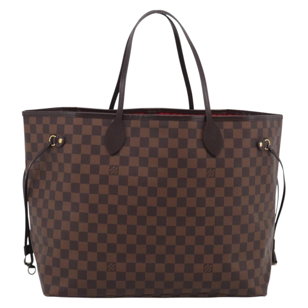 LOUIS VUITTON Damier Ebene Neverfull GM Tote Bag N51106 LV Auth 215210SAV