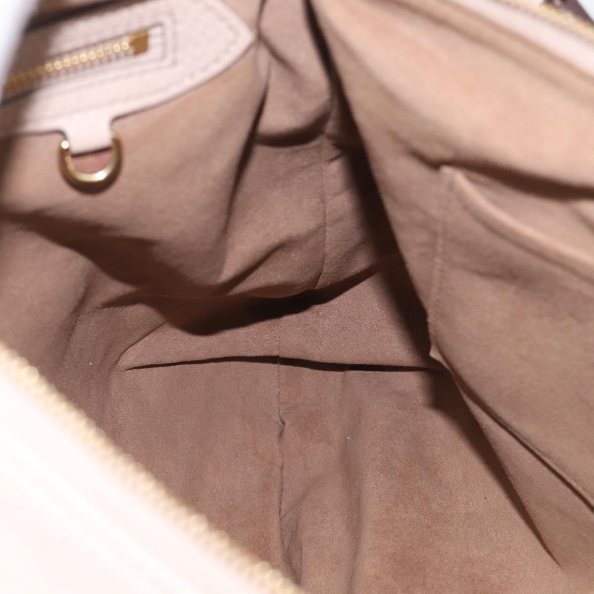 LOUIS VUITTON Mahina Selene MM Shoulder Bag Leather Beige M94275 LV Auth 215214V