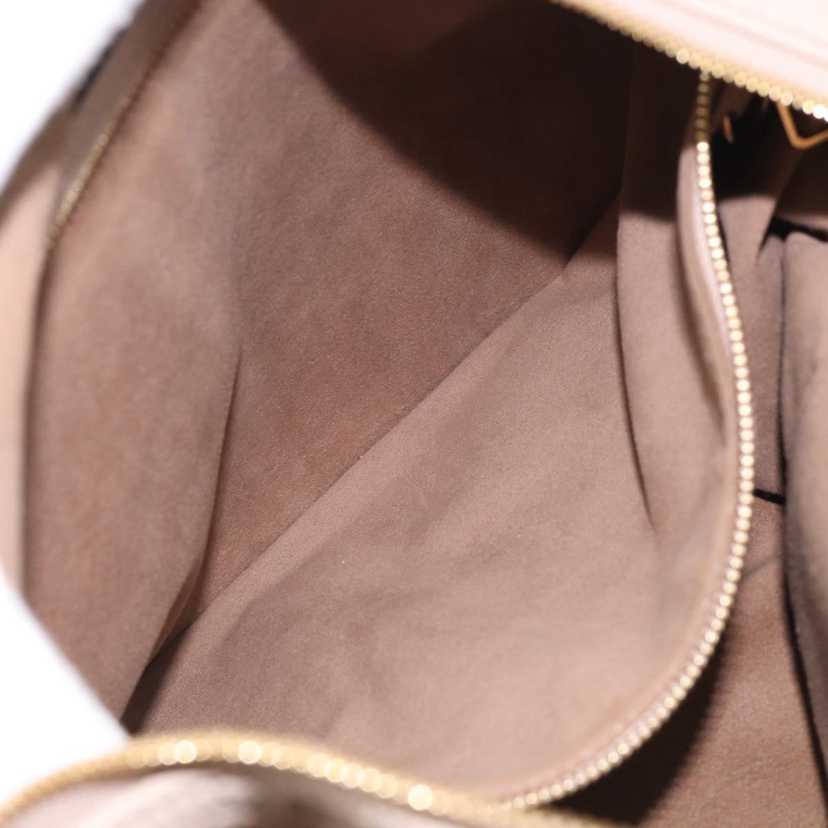 LOUIS VUITTON Mahina Selene MM Shoulder Bag Leather Beige M94275 LV Auth 215214V