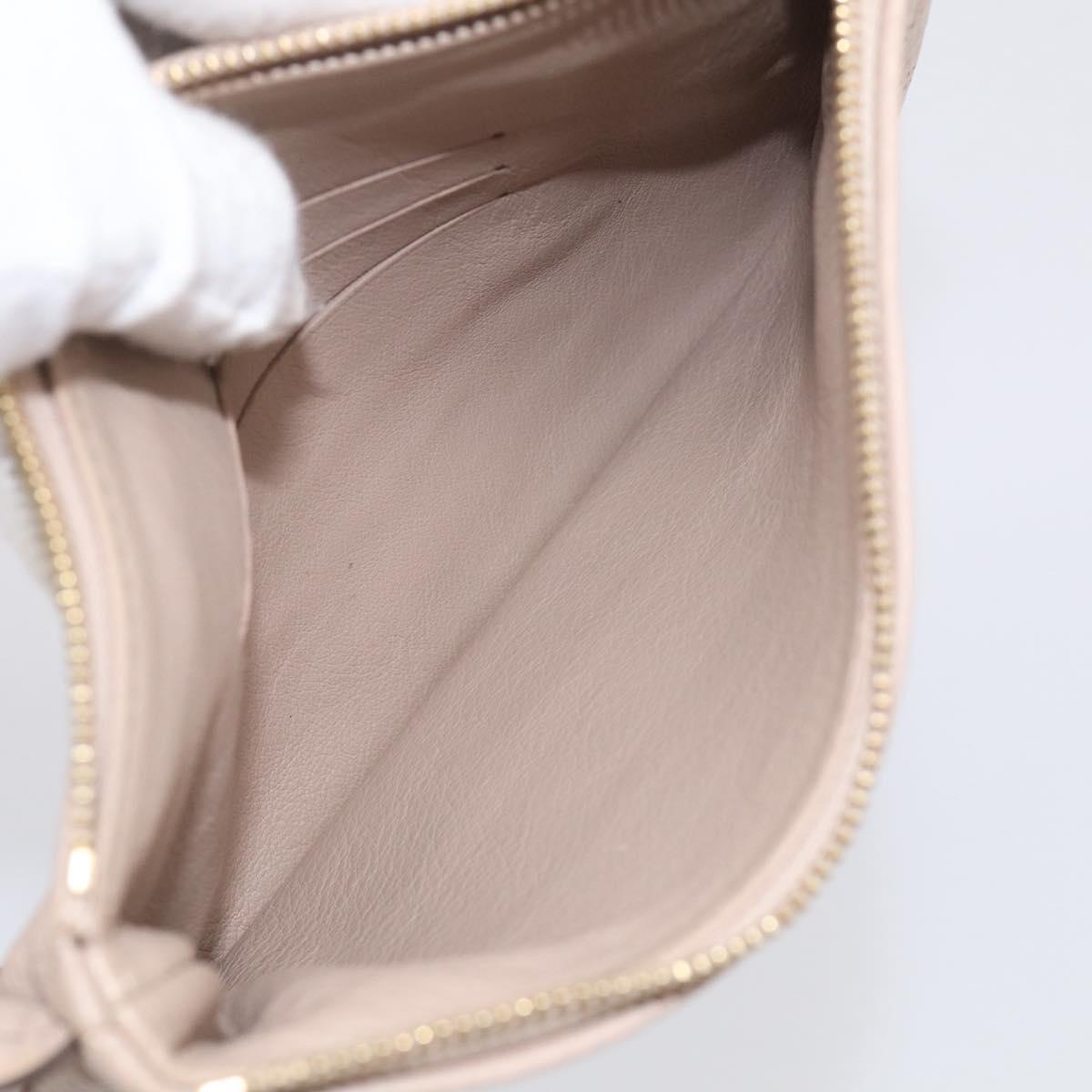 LOUIS VUITTON Mahina Selene MM Shoulder Bag Leather Beige M94275 LV Auth 215214V