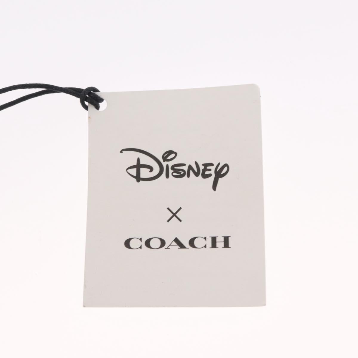 Coach Key Holder Leather Disney Collaboration Black Gold Auth 215217M