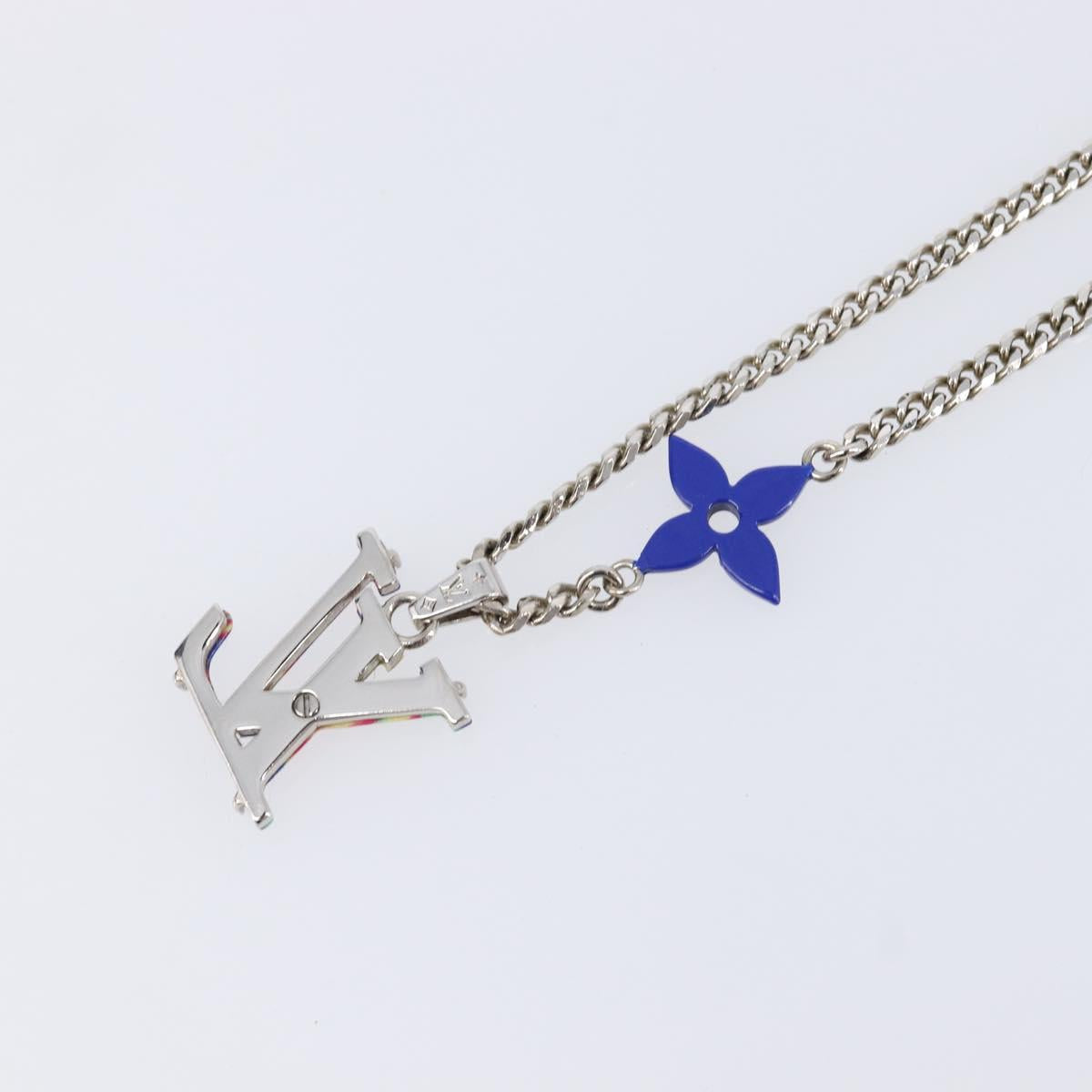 LOUIS VUITTON Collier LV Psychedelic Necklace Silver MP3353 LV Auth 215218M