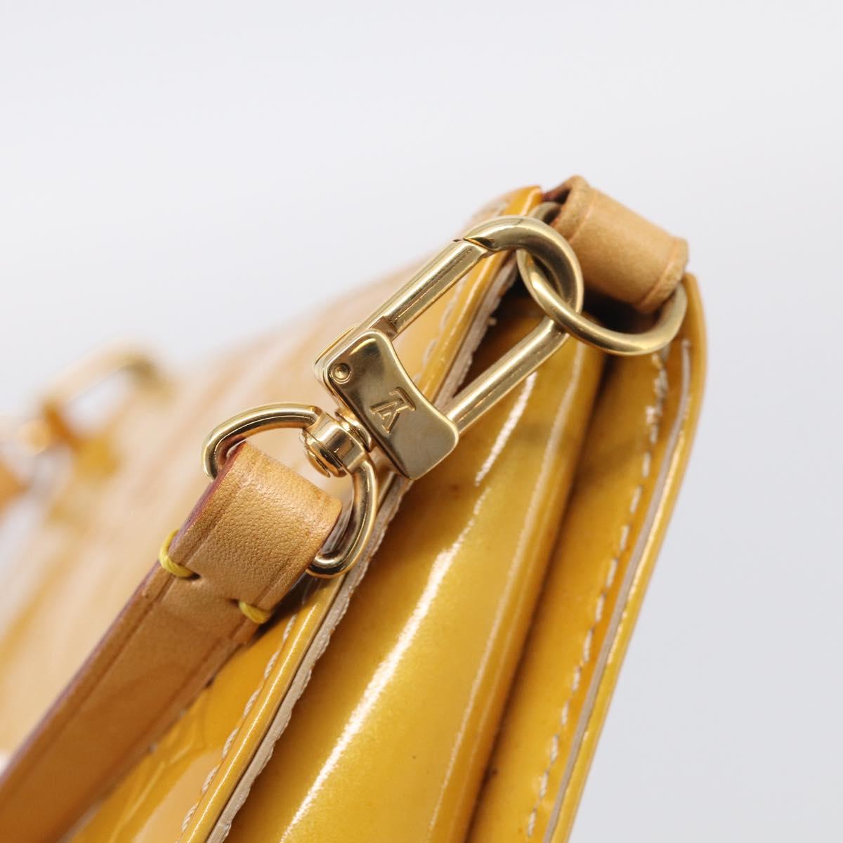 LOUIS VUITTON Monogram Vernis Lexington Pouch Beige M91010 LV Auth 215386A
