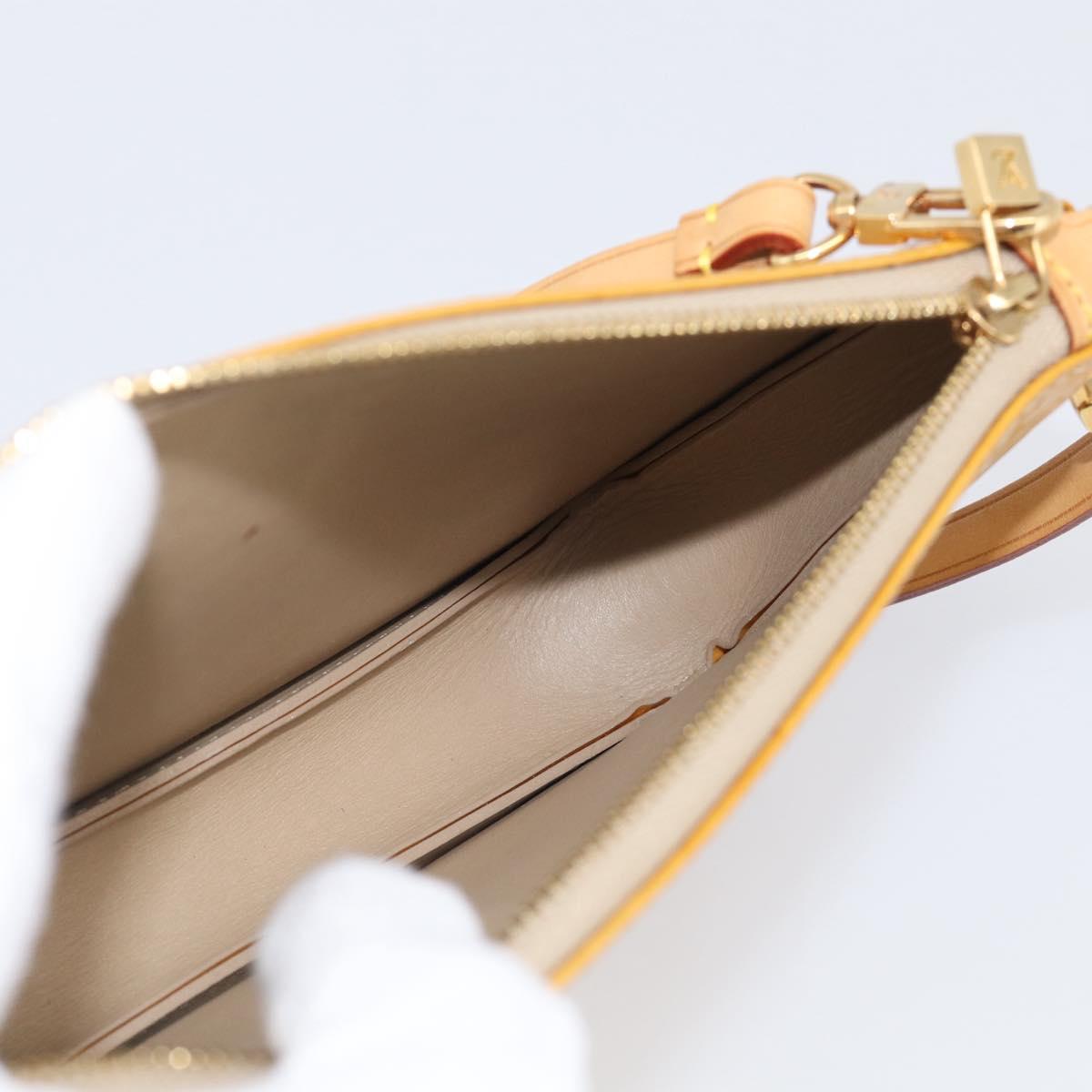LOUIS VUITTON Monogram Vernis Lexington Pouch Beige M91010 LV Auth 215386A