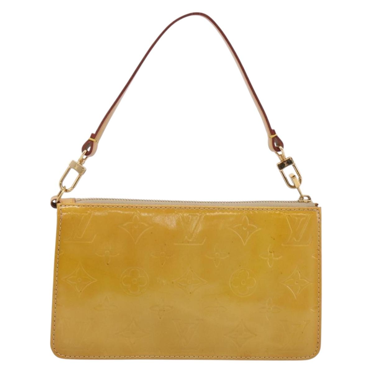 LOUIS VUITTON Monogram Vernis Lexington Pouch Beige M91010 LV Auth 215386A