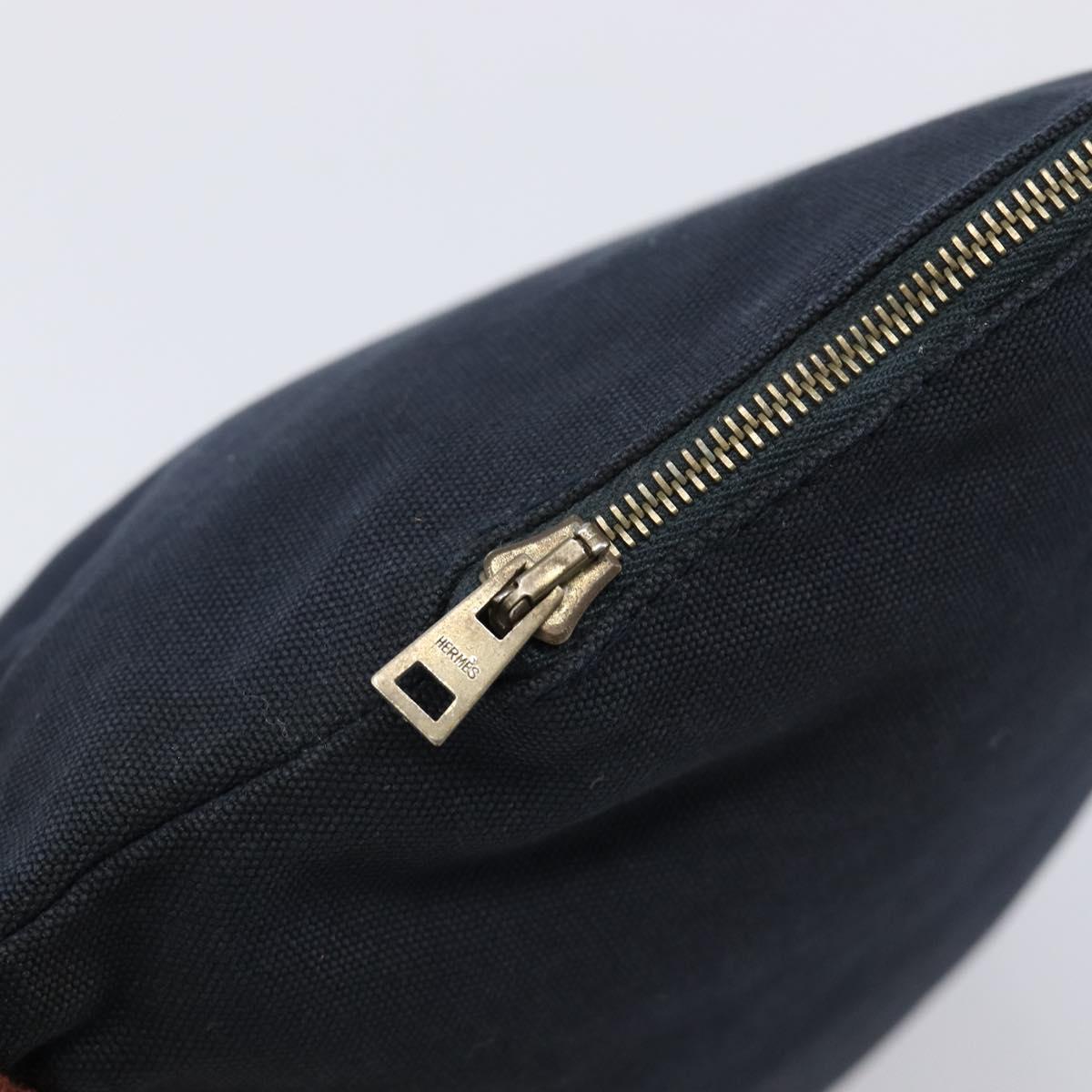 HERMES Fourre Tout Porte Documents Business Bag Canvas Navy Auth 215403A