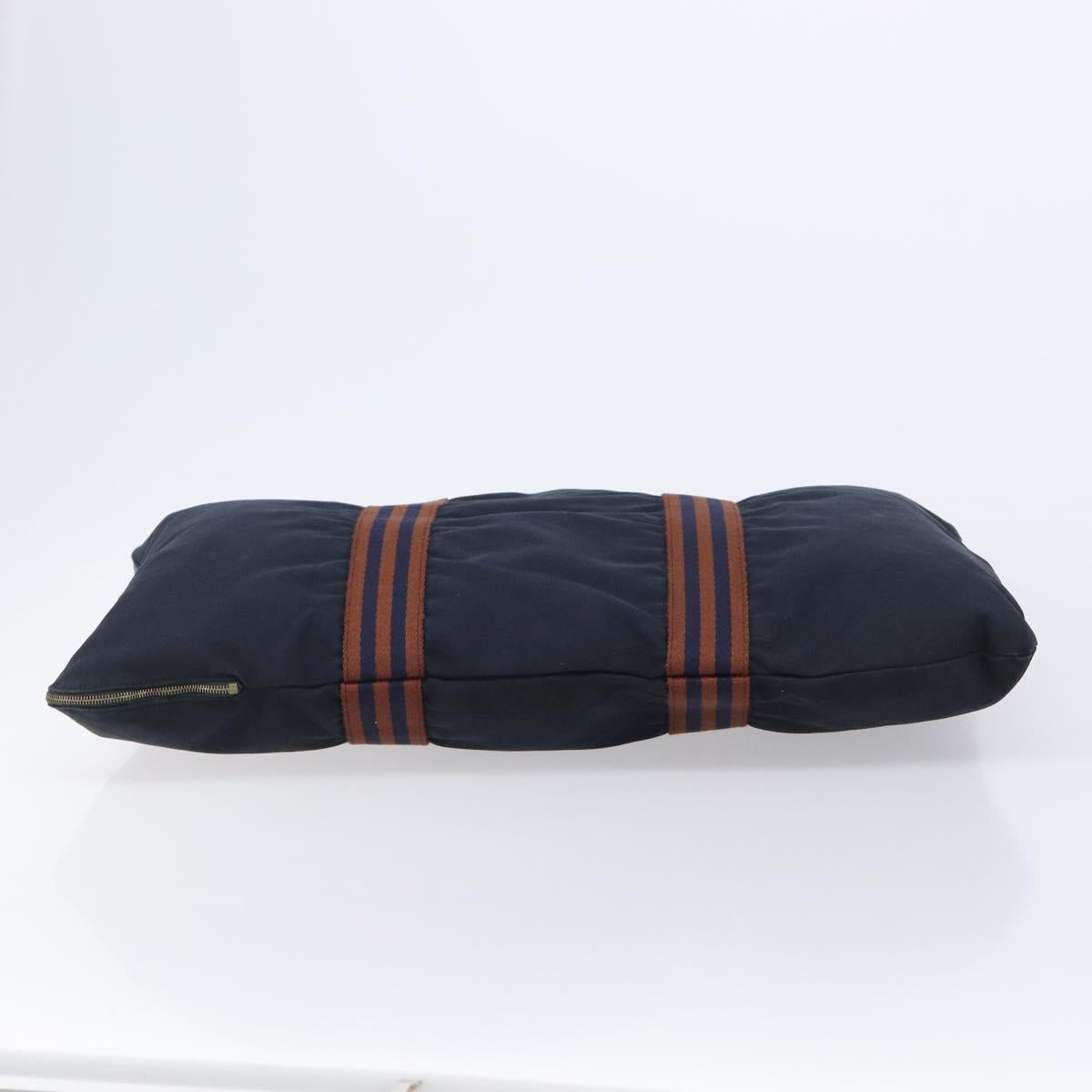 HERMES Fourre Tout Porte Documents Business Bag Canvas Navy Auth 215403A