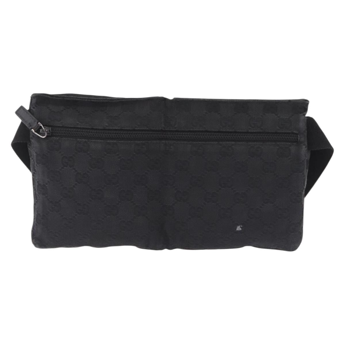 GUCCI GG Canvas Body Bag Black 28566 Auth 215404