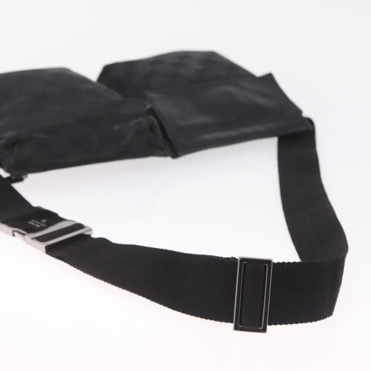 GUCCI GG Canvas Body Bag Black 28566 Auth 215404