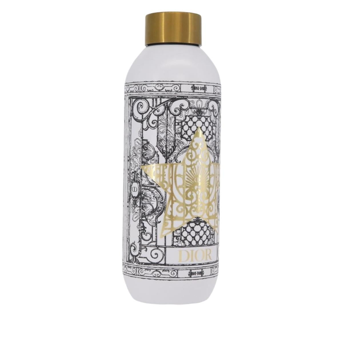 Christian Dior Water Bottle metal White Gold Auth 215415M
