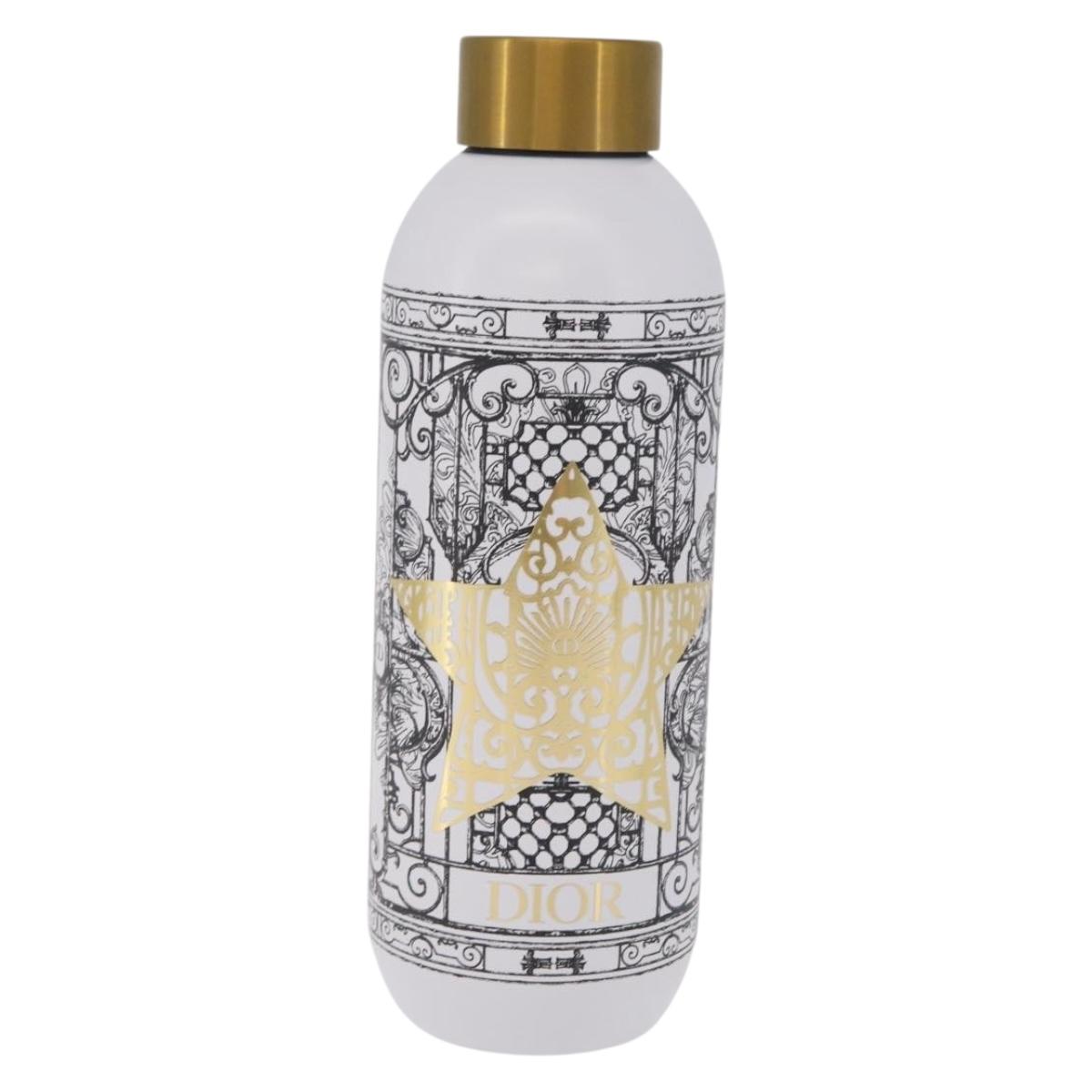 Christian Dior Water Bottle metal White Gold Auth 215415M