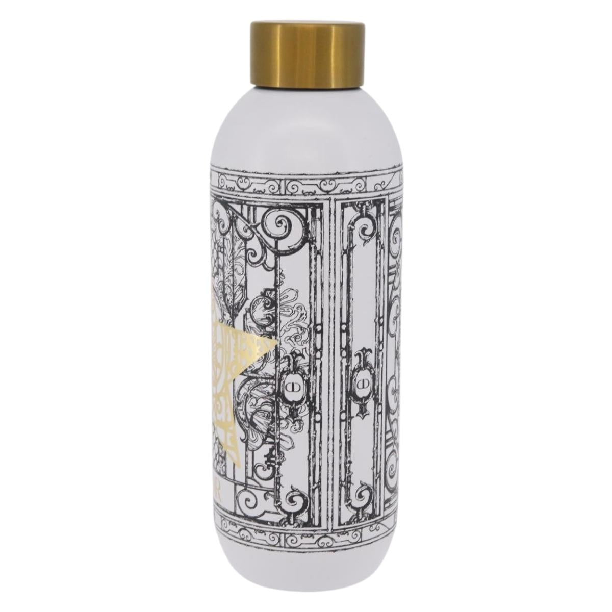 Christian Dior Water Bottle metal White Gold Auth 215415M