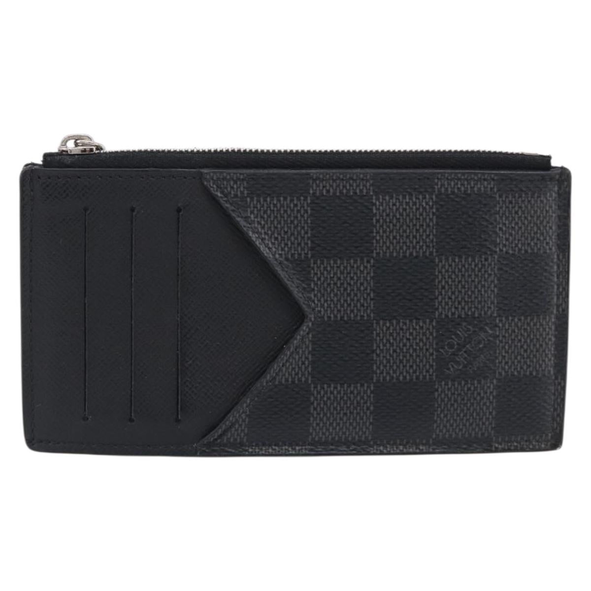 LOUIS VUITTON Damier Graphite Coin Card Holder Card Case N64038 LV Auth 215434A