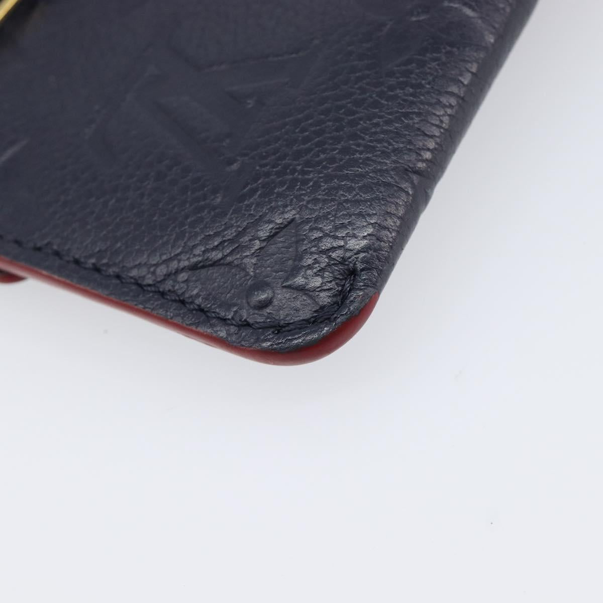 LOUIS VUITTON Monogram Empreinte Giant Pochette Cles Purse Navy LV Auth 215435A