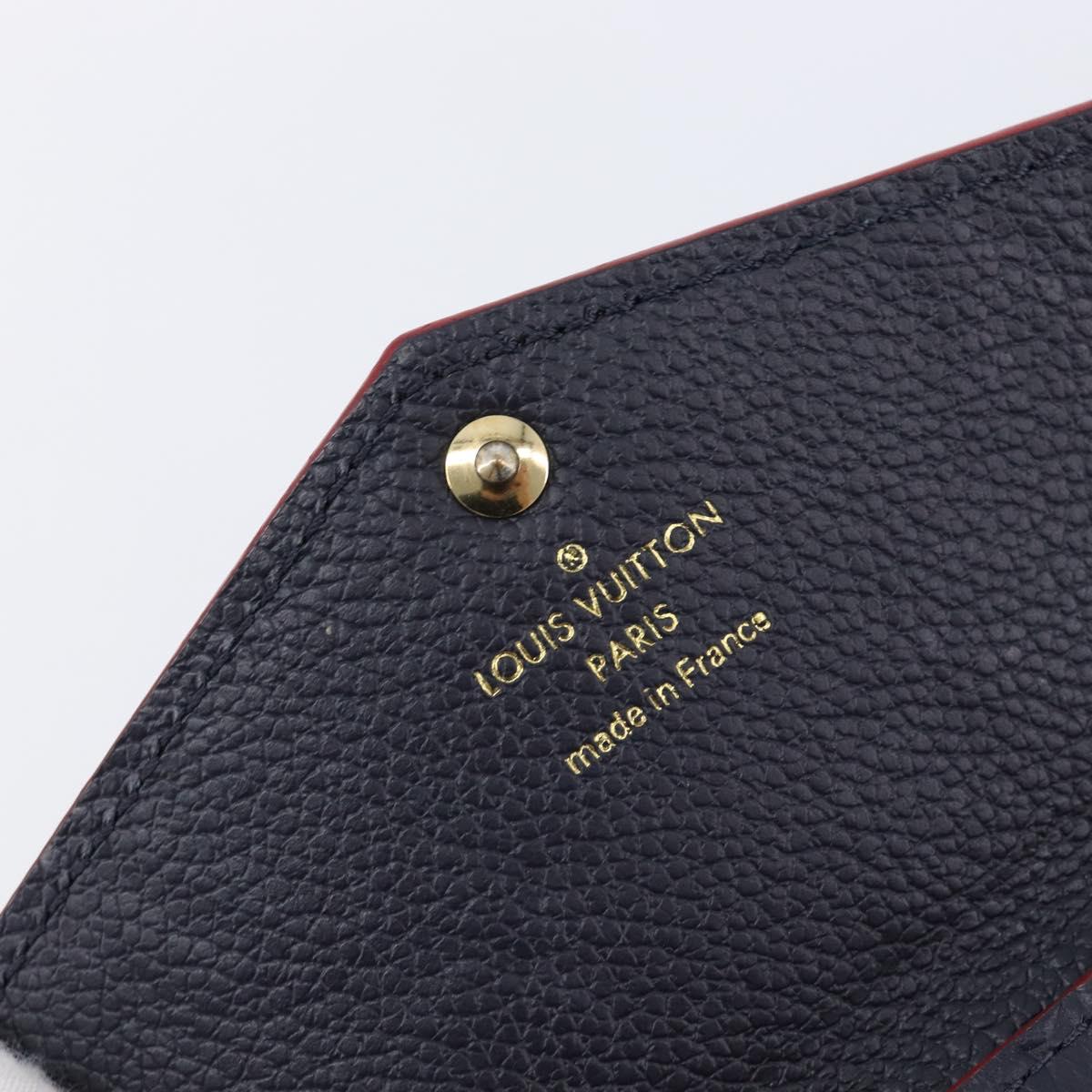LOUIS VUITTON Monogram Empreinte Giant Pochette Cles Purse Navy LV Auth 215435A